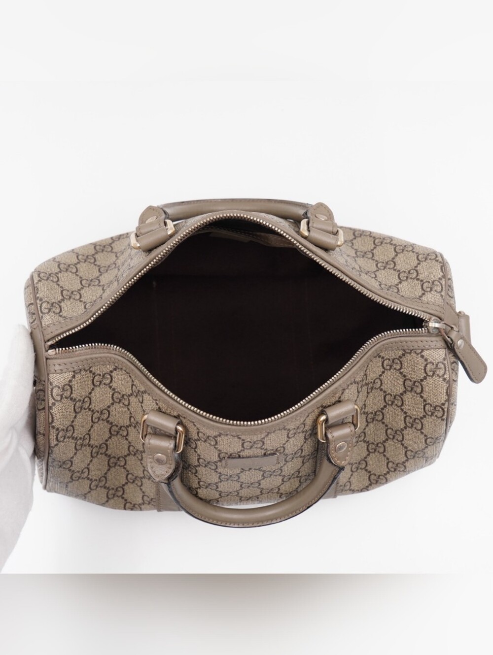 CI11 ❤️ Gucci GG Monogram Coated Canvas Boston - Picture 14 of 15